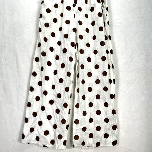 Monteau Jumpsuit Womens Small Linen Coastal Resort Twee Preppy Nautical NO BELT - Picture 3 of 9